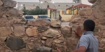 Pakistan and Jordan flags symbolizing solidarity after Karak church attack.