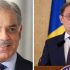 PM Shehbaz Sharif greets Romanian Prime Minister Luca Niculescu